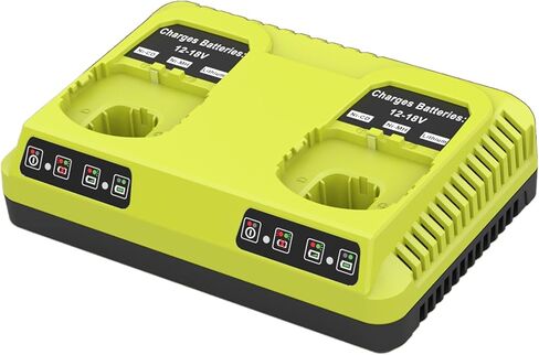 2 منافذ P117 استبدال شاحن سريع ل Ryobi 12 فولت-18 فولت واحد + بطارية ليثيوم أيون NiCd NiMh P100 P102 P103 P105 P107 P108 P118 in Kuwait