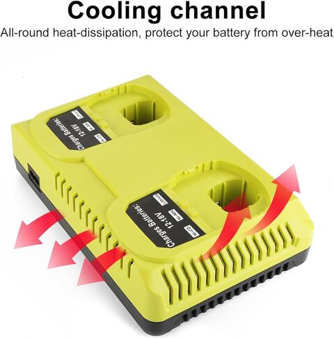 2 منافذ P117 استبدال شاحن سريع ل Ryobi 12 فولت-18 فولت واحد + بطارية ليثيوم أيون NiCd NiMh P100 P102 P103 P105 P107 P108 P118 in Kuwait