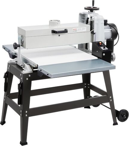 VEVOR 22" Drum Sander with Stand & Extension Tables, 1.75HP 1440RPM Dual Motor Drum Sander for Woodworking - Variable Speed Conveyor Belt, 4" Dust Collection Port for Cabinet & Furniture Finishing in Kuwait