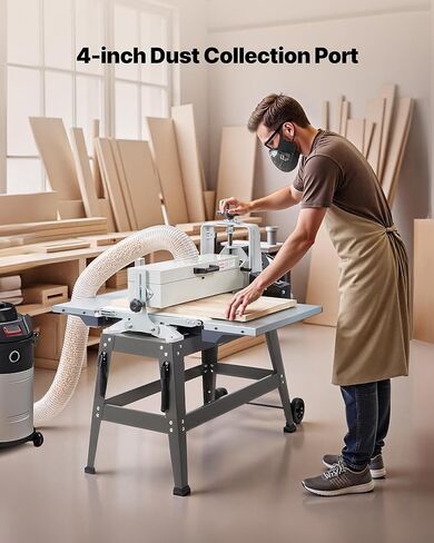 VEVOR 22" Drum Sander with Stand & Extension Tables, 1.75HP 1440RPM Dual Motor Drum Sander for Woodworking - Variable Speed Conveyor Belt, 4" Dust Collection Port for Cabinet & Furniture Finishing in Kuwait