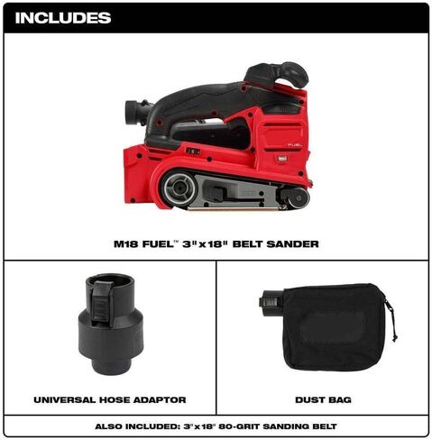 Orbital Sander,Sander,Sander Tool,Sanders 2832-20 For Milwaukee M18 Fuel 3"" X 18"" Cordless Li-Ion Belt Sander - Bare Tool，Weight 8.48 lb in Kuwait