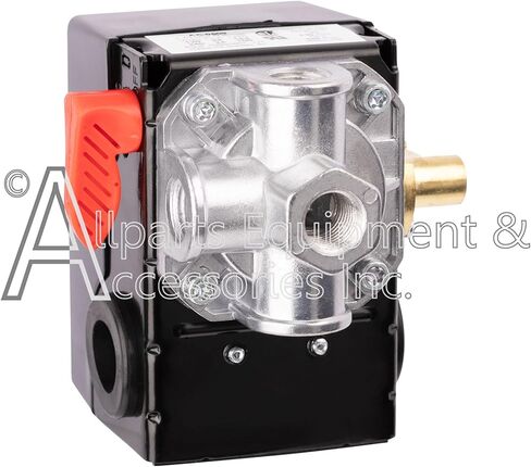 Z-AC-0809 مفتاح ضغط 4 منافذ 110-135 رطل لكل بوصة مربعة ثنائي القطب 120-240 فولت متوافق مع وحدات ضاغط الهواء بكابل Craftsman وDeVilbiss وPorter in Kuwait