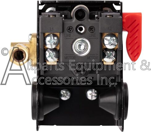 Z-AC-0809 مفتاح ضغط 4 منافذ 110-135 رطل لكل بوصة مربعة ثنائي القطب 120-240 فولت متوافق مع وحدات ضاغط الهواء بكابل Craftsman وDeVilbiss وPorter in Kuwait