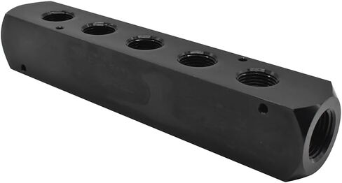 Interstate Pneumatics FPM68SR 1/2 بوصة FPT x 3/8 بوصة FPT مستطيل ألومنيوم مشعب كبير - 2 مدخل - 5 منافذ in Kuwait