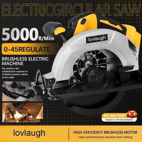 7-1/4 Inch Cordless Circular Saw Compatible with 20V MAX Battery (NO Battery) 5300 RPM Brushless Motor, 6-1/2" Depth Cut, 0-50° Bevel, Electric Brake, with 2 Blades & Carry Case in Kuwait