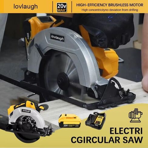 7-1/4 Inch Cordless Circular Saw Compatible with 20V MAX Battery (NO Battery) 5300 RPM Brushless Motor, 6-1/2" Depth Cut, 0-50° Bevel, Electric Brake, with 2 Blades & Carry Case in Kuwait