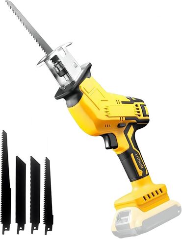 منشار ترددي لاسلكي متوافق مع DEWALT 20V Max، محرك DEROLT بدون فرش ذو سرعة متغيرة 0-3500 SPM، تغيير الشفرة بدون أدوات، Recipro Sawzall مع 4 شفرات منشار لقطع الخشب/المعادن (أداة فقط) in Kuwait