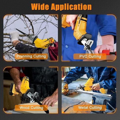 منشار ترددي لاسلكي متوافق مع DEWALT 20V Max، محرك DEROLT بدون فرش ذو سرعة متغيرة 0-3500 SPM، تغيير الشفرة بدون أدوات، Recipro Sawzall مع 4 شفرات منشار لقطع الخشب/المعادن (أداة فقط) in Kuwait