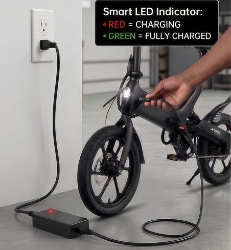 54.6V Charger for Jetson Haze Battery - Compatible with JHAZE-BLK, JHAZE-BLK-OB, JHAZE-CAN-BLK, JHAZEBLK - Electric Power Adapter Cord with Cooling Fan in Kuwait