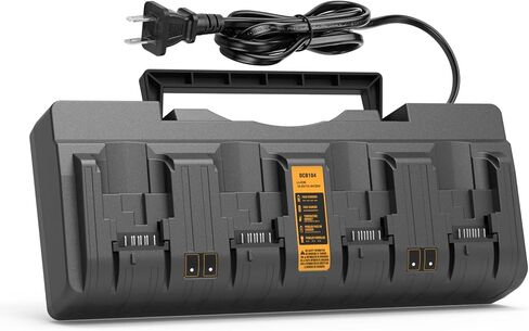 Powilling 20V DCB104 متوافق مع محطة شاحن بطارية Dewalt، محطة شحن سريعة ذات 4 منافذ لجميع بطاريات الليثيوم Dewalt 12V 20V Max in Kuwait