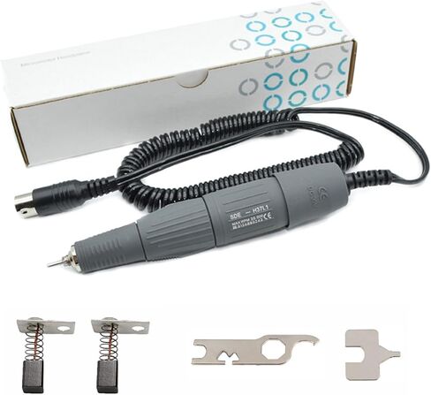 H37L1 Micromotor Handpiece ONLY, 0-35,000 RPM Micro Motor for Woodcarving, Silicone, Glasswork, Artware, Ceramics, Jewelry & DIY Crafts,Compatible with Marathon Control Box in Kuwait