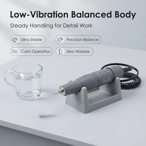 H37L1 Micromotor Handpiece ONLY, 0-35,000 RPM Micro Motor for Woodcarving, Silicone, Glasswork, Artware, Ceramics, Jewelry & DIY Crafts,Compatible with Marathon Control Box in Kuwait