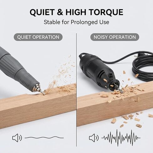 H37L1 Micromotor Handpiece ONLY, 0-35,000 RPM Micro Motor for Woodcarving, Silicone, Glasswork, Artware, Ceramics, Jewelry & DIY Crafts,Compatible with Marathon Control Box in Kuwait