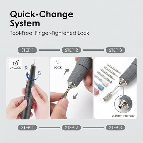 H37L1 Micromotor Handpiece ONLY, 0-35,000 RPM Micro Motor for Woodcarving, Silicone, Glasswork, Artware, Ceramics, Jewelry & DIY Crafts,Compatible with Marathon Control Box in Kuwait