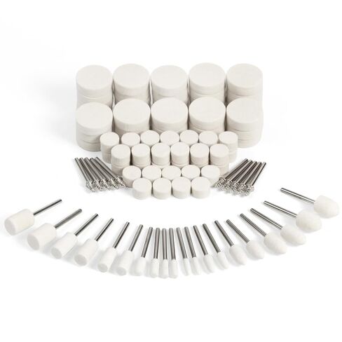 S SATC 100PCS Buffing Wheel Set, Polishing Wheel with 1/8 Inch Shank, Complete Polishing Kit for Rotary Tools, Rust Removal and Surface Polishing in Kuwait
