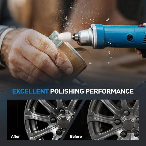 S SATC 100PCS Buffing Wheel Set, Polishing Wheel with 1/8 Inch Shank, Complete Polishing Kit for Rotary Tools, Rust Removal and Surface Polishing in Kuwait