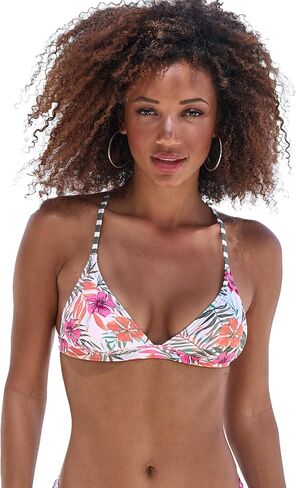 LASCANA Women's Tropical Print Triangle Bikini Top in Saudi Arabia
