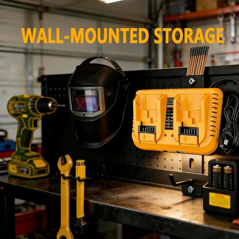 DCB102 20V Dual Port Fast Charger for Dewalt, Replacement Charger Compatible with Dewalt 12V-20V Batteries, with USB & Type-C Charging Ports in Kuwait