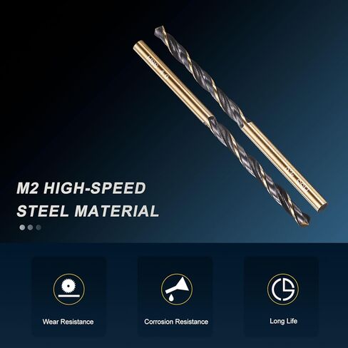 PATIKIL 4mm Drill Bit, Jobber Straight Shank M2 High-Speed Steel 135° for Stainless Steel Hard Metal - 4 Pack in Kuwait
