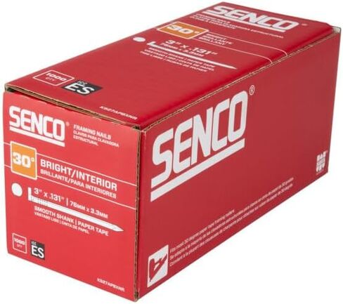 SENCO Framing Nails | 30 Degree | 3 Inch x .120 | Smooth Shank | Paper Tape Collated Nail | Bright Finish |1,000 ct.| H527APBXNR in Saudi Arabia