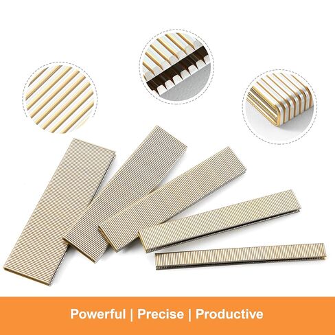 18 Gauge 1/4" Narrow Crown Staples,18GA Nail Gun Nails Assorted, Suitable for Most Brand of 18 Gauge Pneumatic and Electric Stapler Nailer (1/2",3/4",1",1-1/4",1-1/2":4000PCS) in Kuwait