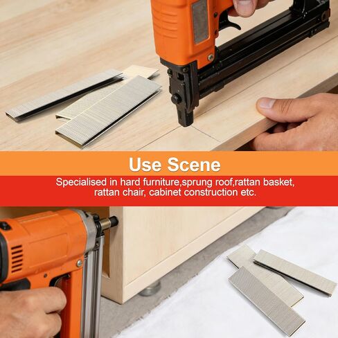 18 Gauge 1/4" Narrow Crown Staples,18GA Nail Gun Nails Assorted, Suitable for Most Brand of 18 Gauge Pneumatic and Electric Stapler Nailer (1/2",3/4",1",1-1/4",1-1/2":4000PCS) in Kuwait
