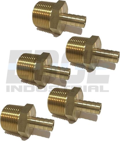 1/2" Hose ID to 1" Male NPT MNPT Straight Brass Fitting Fuel/AIR/Water/Oil/Gas/WOG (Qty 1) in Saudi Arabia