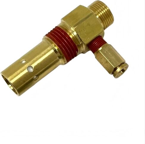 CV223300AV صمام فحص الضاغط مع تركيب أنبوب قفل الدفع - لجزء الضاغط الصناعي CV222201AJ CV222201SJ CV223701AJ CV221506AJ - استبدال جميع صمامات الفحص النحاسية - مدخل 1/2 بوصة ذكر NPT × 1/2 بوصة in Kuwait
