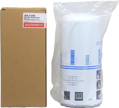 1625481100 Air Oil Separator Replaces 1625481101, 1625481150, 1625481151 Compatible with Atlas Copco GA18VSD+ GA22VSD+ GA26VSD+ GA30VSD+ GA37VSD+ Compressor Replacement Parts in Kuwait