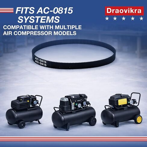حزام توقيت AC-0815 لضاغط الهواء، حزام محرك بديل CAC-1311 CAC-1342، يناسب موديلات CF2600 D55141 CP503، حزمة واحدة من حزام مطاطي متين، سهل التركيب in Kuwait