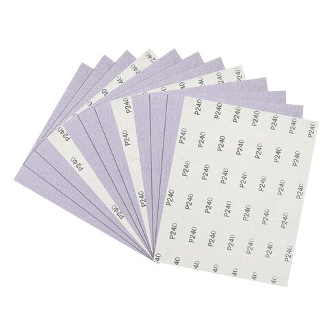 10pcs Sand Papers - [3.6 x 9 Inch x 600 Grits] Sandpaper Sheets for Metal Auto Wood Polishing and Scratches Removing, Alumina Abrasive Purple in Kuwait