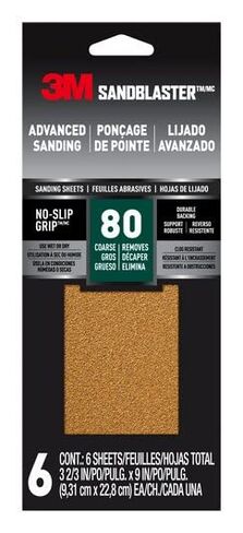 3M SandBlaster 9 بوصة طول × 3-2/3 بوصة عرض 80 حبيبة من السيراميك الخشن 6 قطع in Kuwait