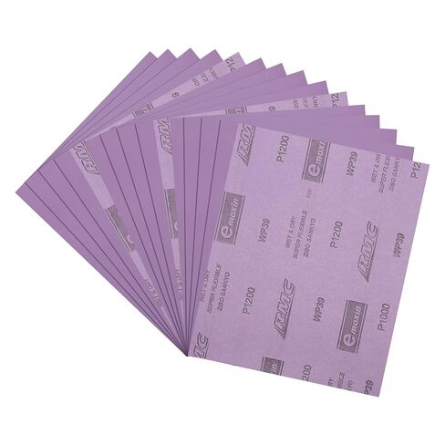 10pcs Sand Papers - [3.6 x 9 Inch x 600 Grits] Sandpaper Sheets for Metal Auto Wood Polishing and Scratches Removing, Alumina Abrasive Purple in Kuwait
