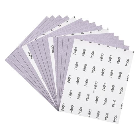 10pcs Sand Papers - [3.6 x 9 Inch x 600 Grits] Sandpaper Sheets for Metal Auto Wood Polishing and Scratches Removing, Alumina Abrasive Purple in Kuwait