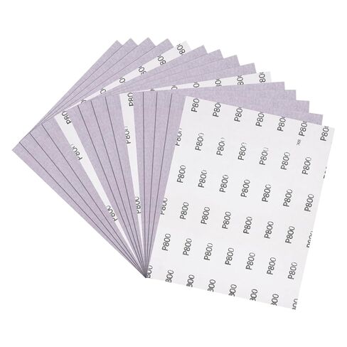 10pcs Sand Papers - [3.6 x 9 Inch x 600 Grits] Sandpaper Sheets for Metal Auto Wood Polishing and Scratches Removing, Alumina Abrasive Purple in Kuwait