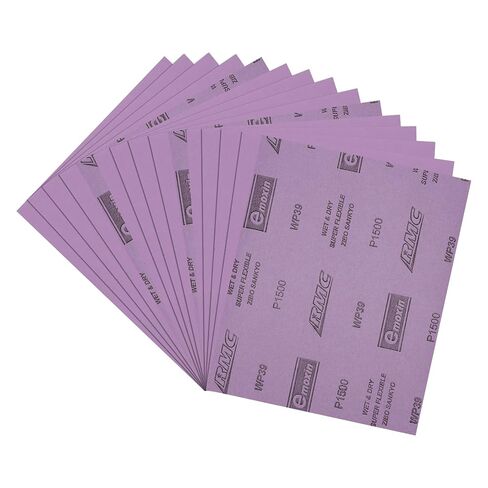 10pcs Sand Papers - [3.6 x 9 Inch x 600 Grits] Sandpaper Sheets for Metal Auto Wood Polishing and Scratches Removing, Alumina Abrasive Purple in Kuwait