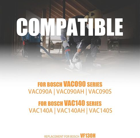فلتر HEPA VF130H ذو الطيات المسطحة متوافق مع شفاطات الغبار من سلسلة Bosch VAC090 VAC140، فقط للاستخدام في المكنسة الكهربائية الجافة in Kuwait