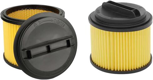 2 حزمة Amigriki الأصفر A32RF03N استبدال خرطوشة فراغ فلتر HEPA متوافق مع PWV201 RYO BI 18V الرطب / الجاف واحد + 4.75 جالون فلتر فراغ مع ملحق غطاء in Kuwait