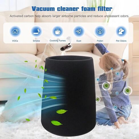 25-1202 Wet Foam Filters 4-Pack | for 4 Gal SL18301-4B & for 5 Gal SL18133/SL18133P | Replacement Filter Set for 1-5 Gallon Wet/Dry Vac in Kuwait