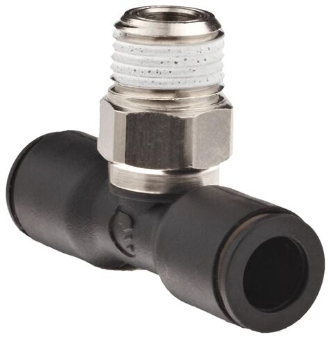 Legris 3108 56 11 Nylon & Nickel-Plated Brass Push-to-Connect Fitting, Branch Tee, 1/4" Tube OD x 1/8" NPT Male in Kuwait