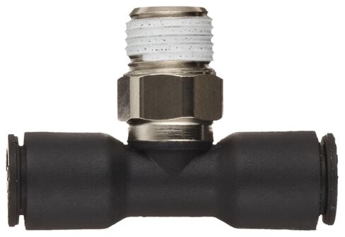 Legris 3108 56 11 Nylon & Nickel-Plated Brass Push-to-Connect Fitting, Branch Tee, 1/4" Tube OD x 1/8" NPT Male in Kuwait