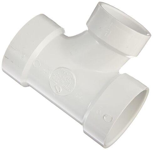 Spears P401 Series PVC DWV Pipe Fitting, Reducing Sanitary Tee, 2" x 2" x 1-1/2" Hub in Kuwait