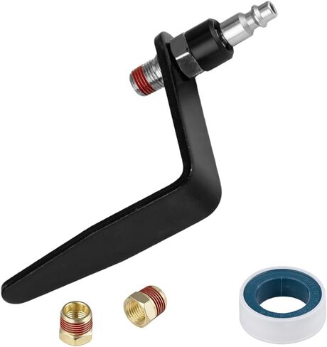 Pneumatic Tool Rafter Hook Hanger with 1/4'' Swivel Air Fittings and 3/8'' and Brass Bushing, Heavy Duty Pneumatic L-Shaped Raffer Hook 2 Pieces in Kuwait
