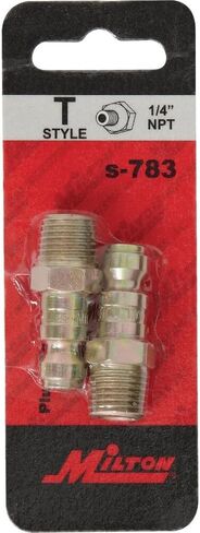 Milton Industries - 1/4" Male Tru-Flate/Parker T Style Plug - 2 Pack in Kuwait