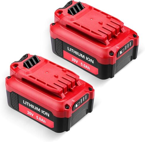 20V Lithium Replacement Battery for Craftsman 20V Battery 5.0Ah Compatible with Craftsman V20 Battery CMCB205 CMCB204 CMCB202 CMCB201, 2Pack in Kuwait