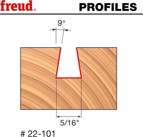 Freud 22-101: 5/16" (dia.) Dovetail Bit with 1/4" shank, 9¡ angle in Kuwait