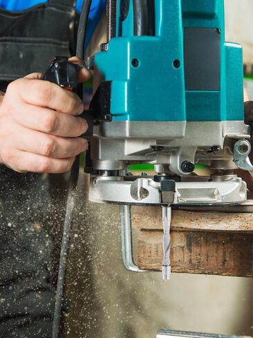 Upcut Spiral Flush Trim Router Bit Sturdy Carbide Flush Cut Router Bit with 1/4inch Shank Double Bearing Guide 1-1/8 Inch Cutting Length 3inch Overall Length for Softwood Hardwood in Kuwait