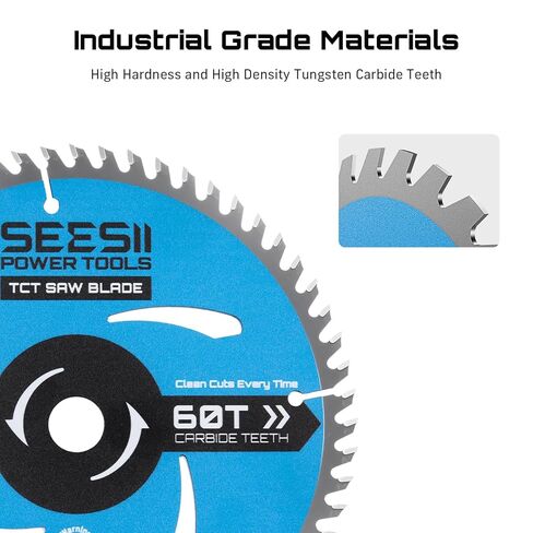 6-1/2" (5/8" Arbor) Circular Saw Blades 24T&60T, Carbide Tipped Teeth, Heavy Duty TCT Saw Blades for Cutting Various Wood, Plastic and Composite Materials in Kuwait