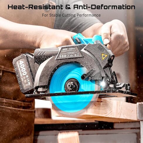 6-1/2" (5/8" Arbor) Circular Saw Blades 24T&60T, Carbide Tipped Teeth, Heavy Duty TCT Saw Blades for Cutting Various Wood, Plastic and Composite Materials in Kuwait