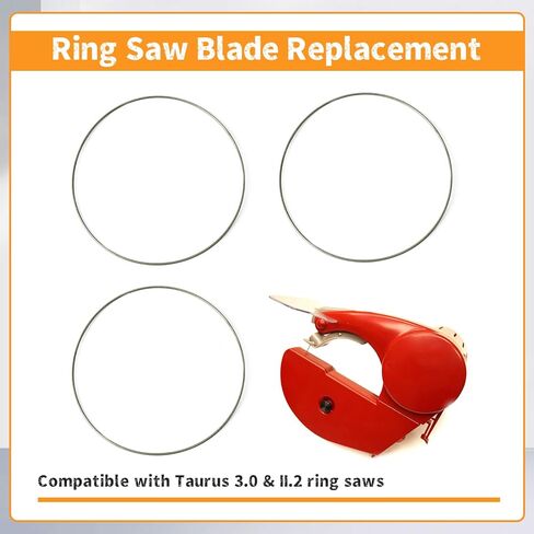 3Pcs 5-3/4 Inch Ring Saw Blade Compatible with Taurus 3.0 and II.2 Ring Saws, Grit 170 Blades Replacement Stainless Steel in Kuwait